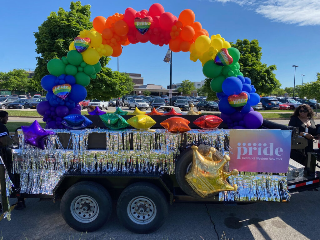 pride float balloon arch st louis
