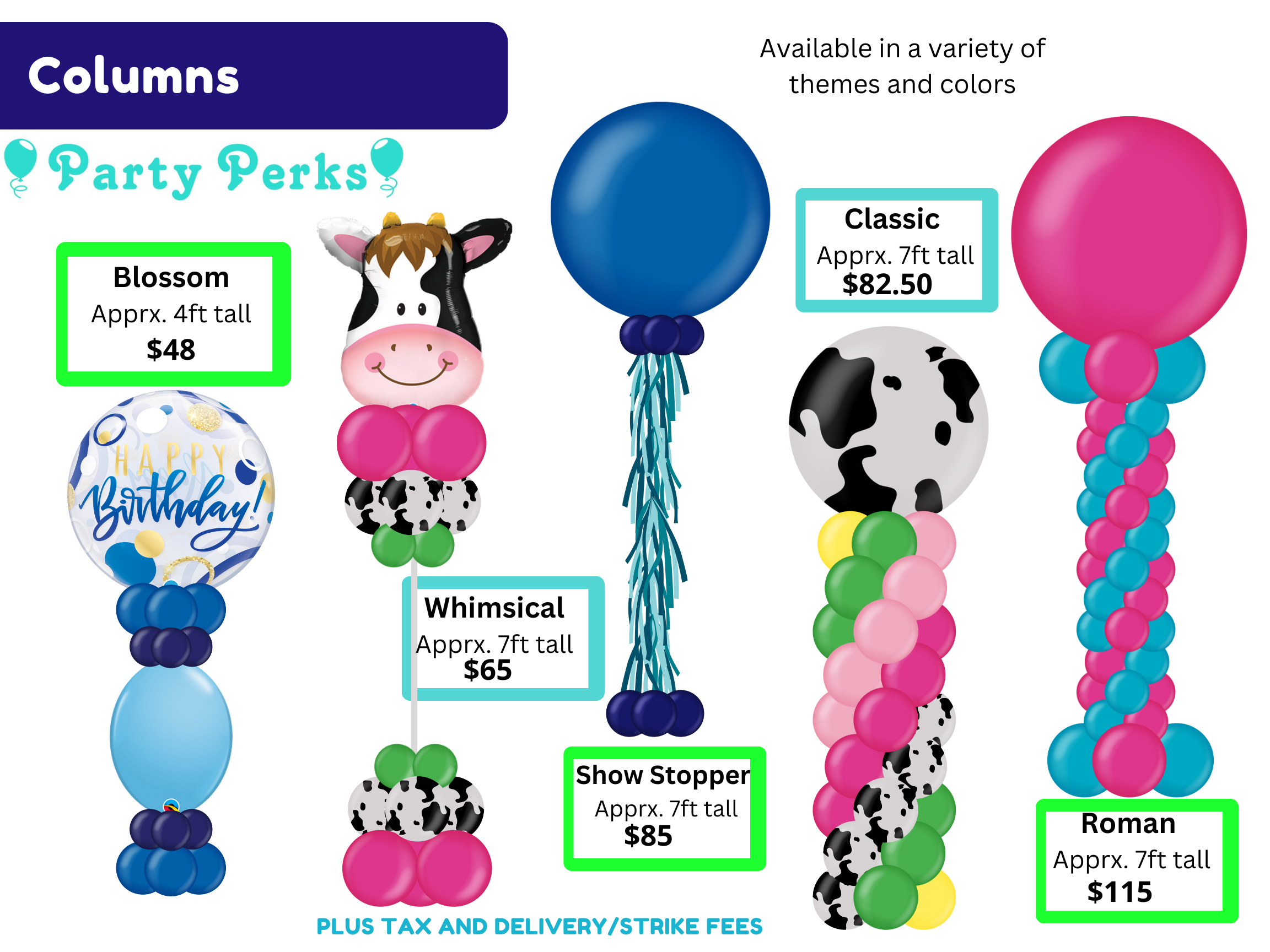 St Louis Balloon Columns Pricing
