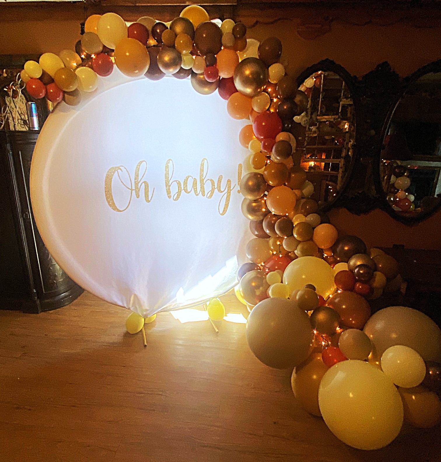 Oh Baby Circle Frame, Baby Shower Balloons, Baby Shower Balloons Pacific MO, Baby Shower Decor St. Louis